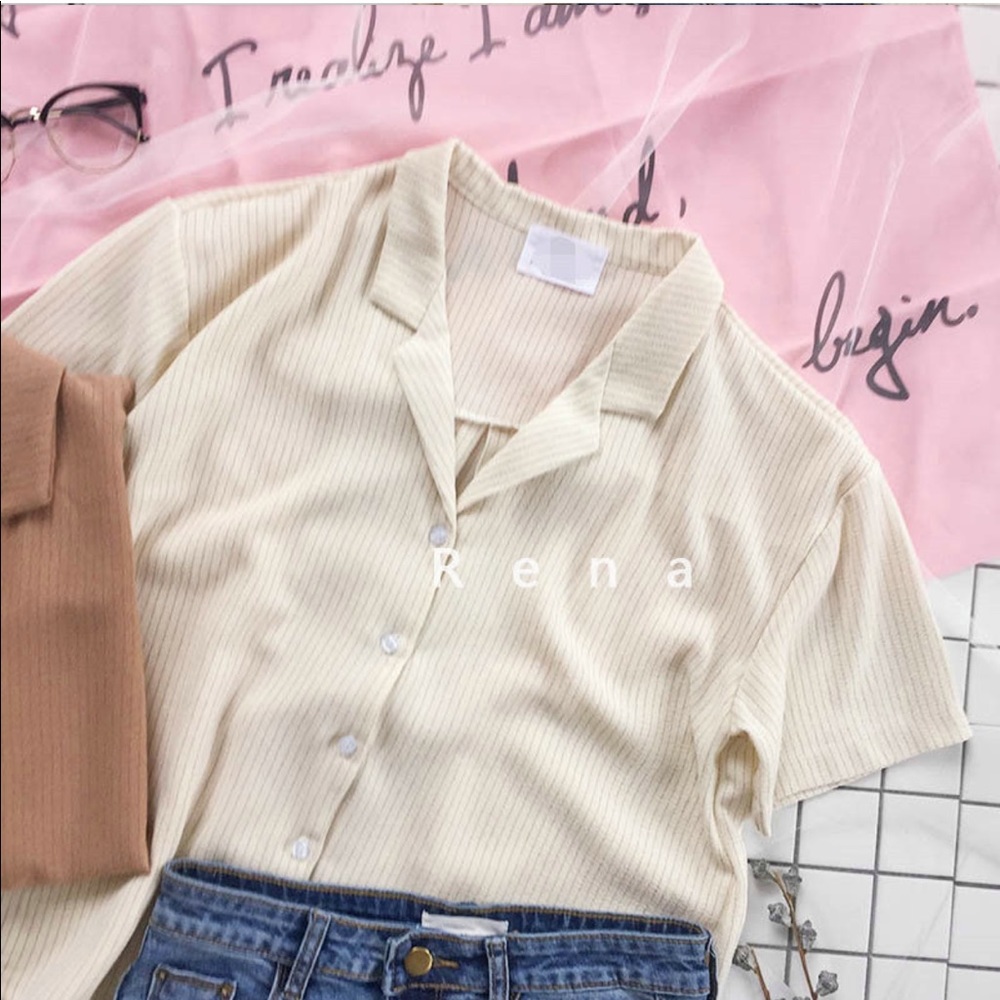Striped short sleeve shirt - Picture 8 of 8